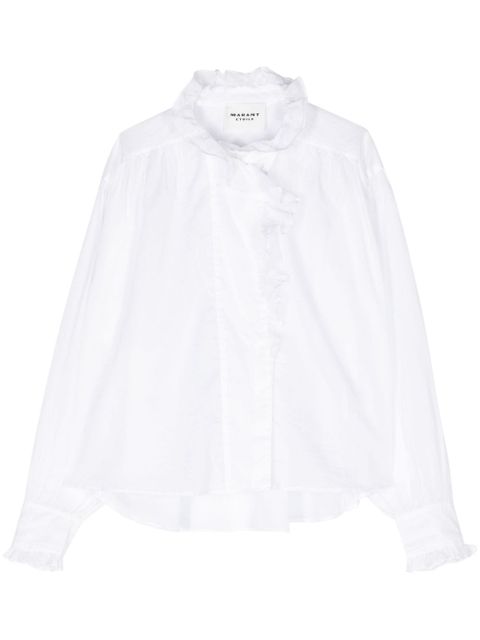 MARANT ÉTOILE Pamiala ruffle-trim blouse - White