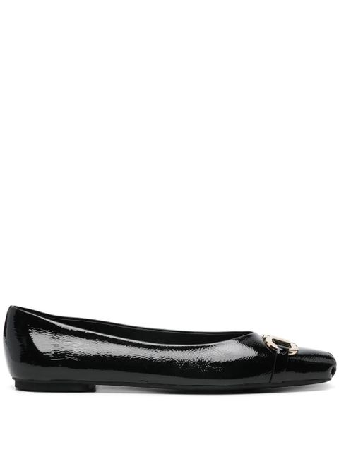 Ferragamo Gancini-buckle ballerina shoes - Black - zdjęcie produktu nr 1
