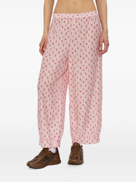 American Vintage sailboat print trousers - Pink