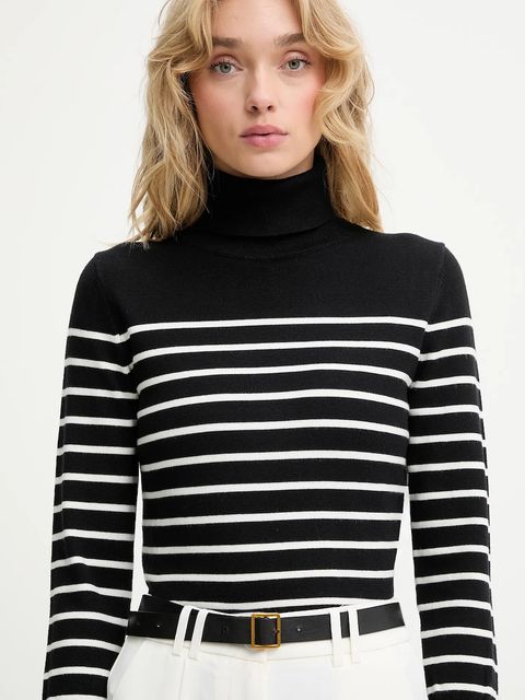 Answear.LAB sweter z kaszmirem damski kolor czarny lekki z golfem - zdjęcie produktu nr 1