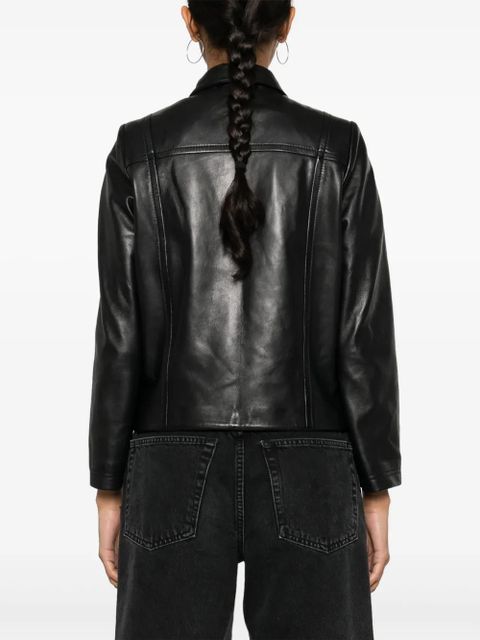 Zadig&Voltaire Litchi leather jacket - Black - zdjęcie produktu nr 2