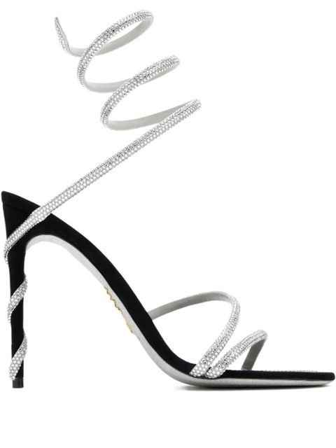 René Caovilla 105mm Margot spiral-embellished sandals - Black - zdjęcie produktu nr 1