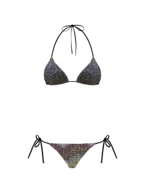 Missoni tie-fastening bikini set - Black - zdjęcie produktu nr 1