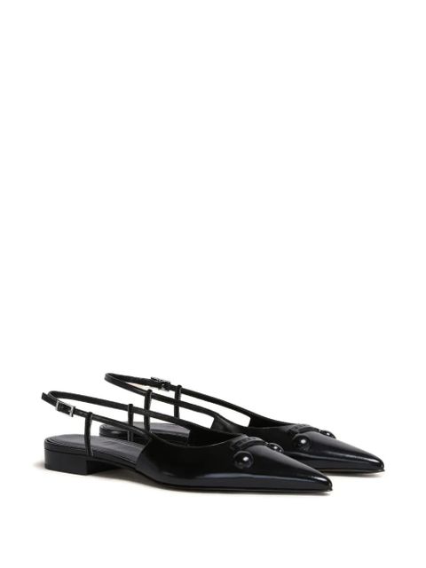 Marni pointed-toe slingback sandals - Black - zdjęcie produktu nr 2