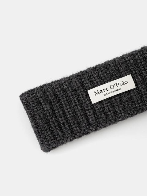 Marc O'Polo opaska na głowę wełniana kolor szary 509517901043