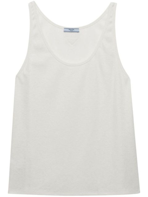 Prada ribbed knit tank top - Neutrals