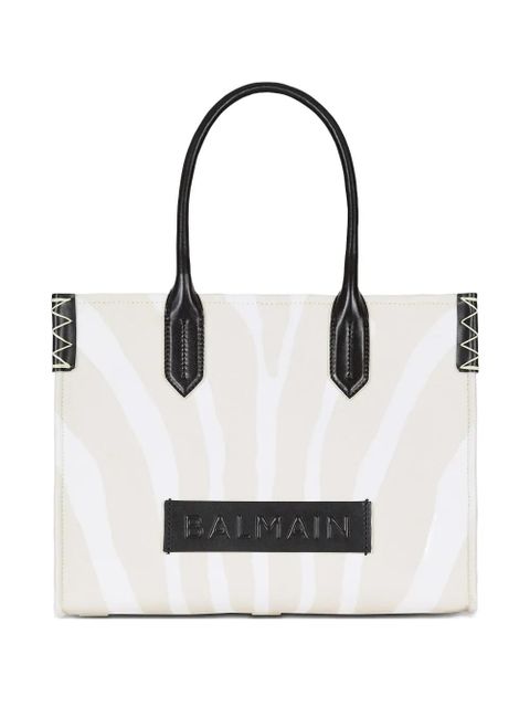 Balmain medium logo-patch tote bag - White - zdjęcie produktu nr 1