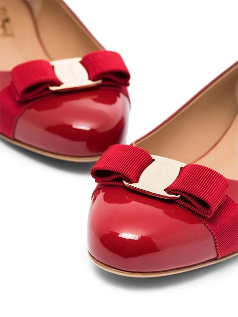 Ferragamo Vara bow ballerina shoes - Red - zdjęcie produktu nr 2
