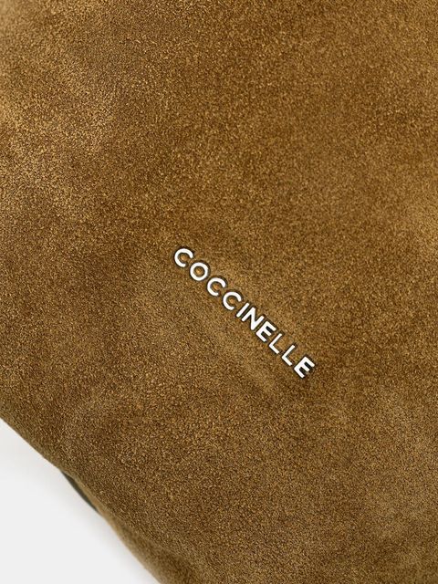 Coccinelle torebka zamszowa kolor zielony E1 THE 11 02 01