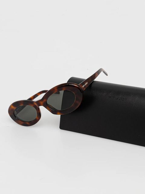 Saint Laurent okulary przeciwsłoneczne damskie kolor brązowy SL 594