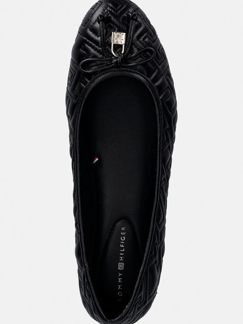 Tommy Hilfiger baleriny skórzane TH QUILTED BALLERINA