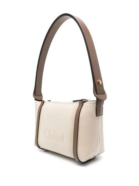 Chloé logo-jacquard shoulder bag - Neutrals