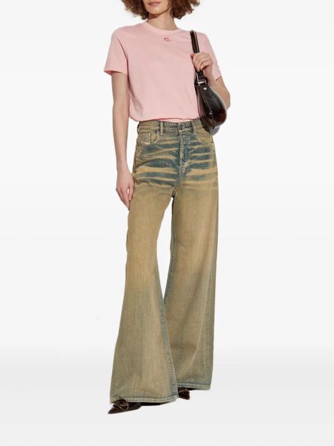 Diesel oval-logo cotton t-shirt - Pink - zdjęcie produktu nr 2