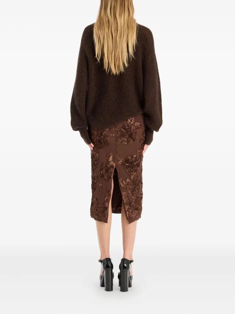 ROTATE BIRGER CHRISTENSEN crew-neck sweater - 2910 - CHICORY COFFEE