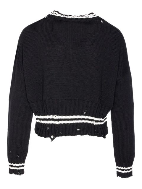 Marni distressed-effect jumper - Black - zdjęcie produktu nr 2