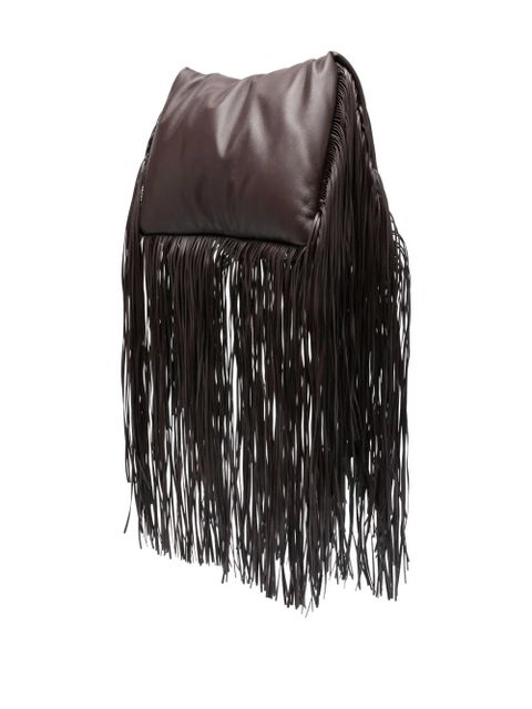 Sportmax fringed clutch bag - Brown