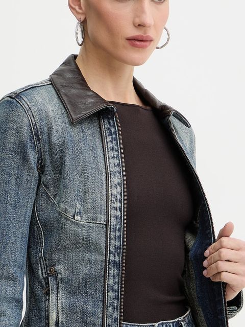 Miss Sixty kurtka jeansowa kolor niebieski przejściowa 6S3WJ44200