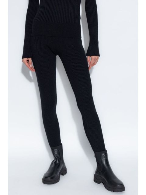 Moncler logo-appliqué leggings - Black