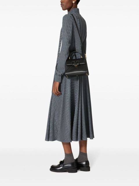 Valentino Garavani small VSling leather tote bag - Black