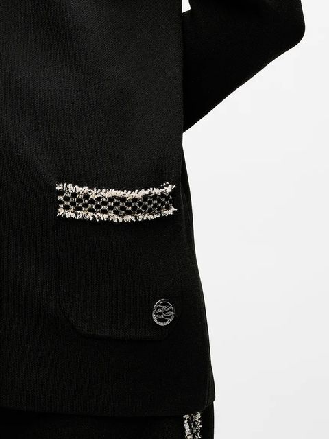 Karl Lagerfeld kardigan damski kolor czarny A4W18036 - zdjęcie produktu nr 2