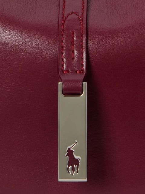 Polo Ralph Lauren torebka skórzana kolor bordowy 428871248