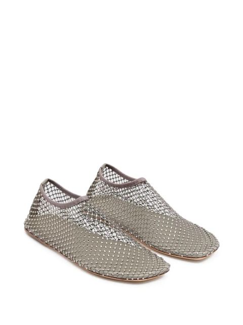 Christopher Esber Minette crystal-embellished ballet flats - Grey