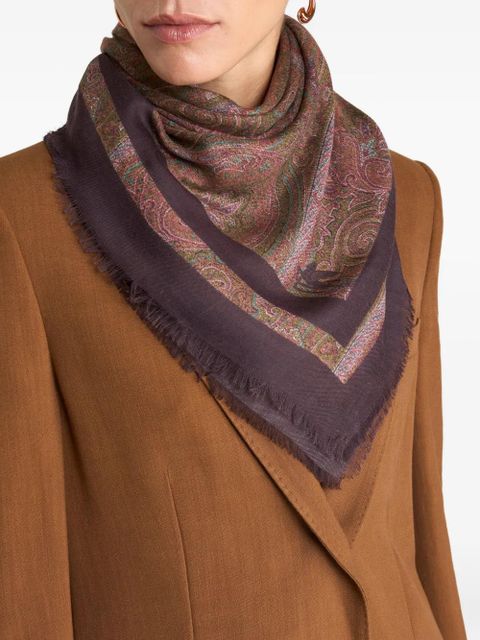 ETRO cashmere-blend scarf - Brown - zdjęcie produktu nr 2