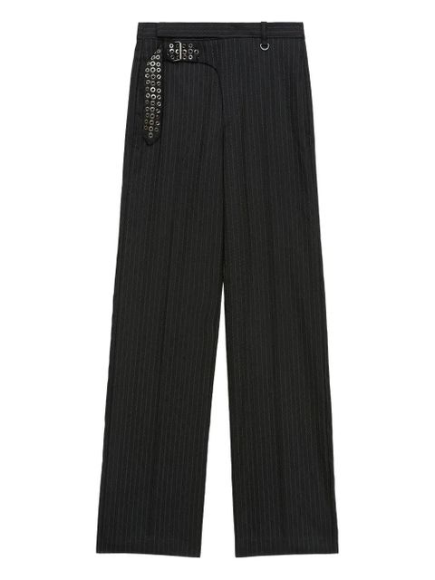 ISABEL MARANT pinstripe metal-detail trousers - Black - zdjęcie produktu nr 1