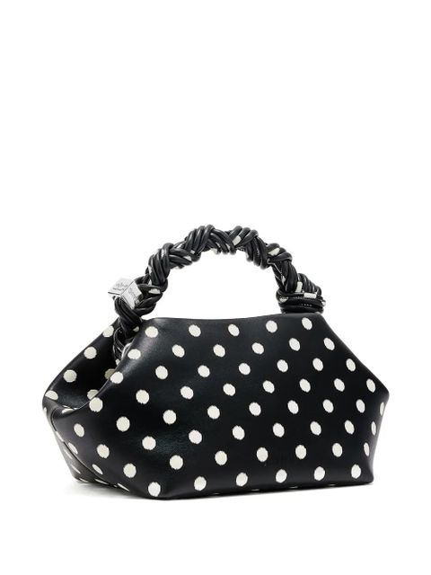 GANNI small Bou polka-dot tote bag - Black