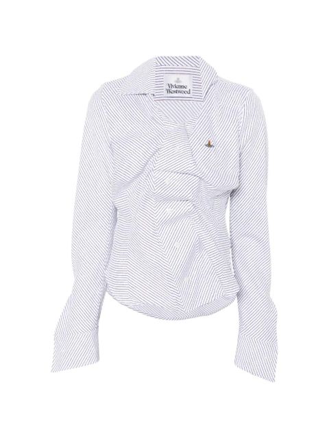 Vivienne Westwood Drunken striped layered shirt - White - zdjęcie produktu nr 1