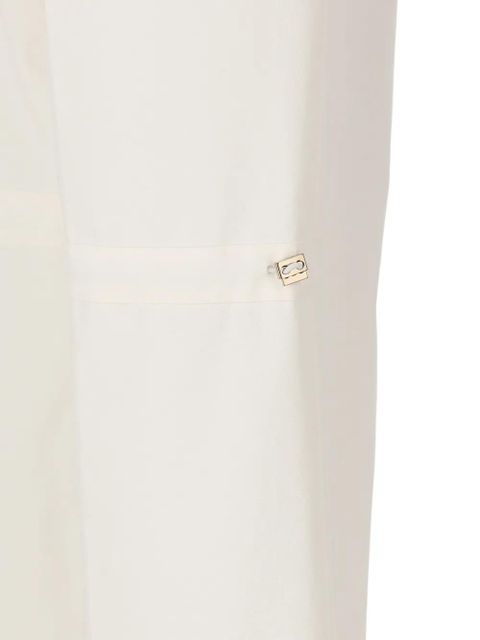 FENDI logo-embroidered trousers - Neutrals