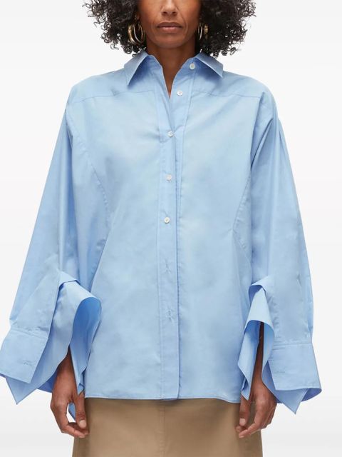 3.1 Phillip Lim draped-cuff poplin shirt - White