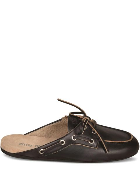 Miu Miu leather mules - Black - zdjęcie produktu nr 1