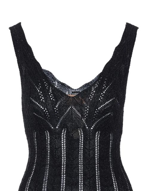 TWINSET V-neck sleeveless midi dress - Black