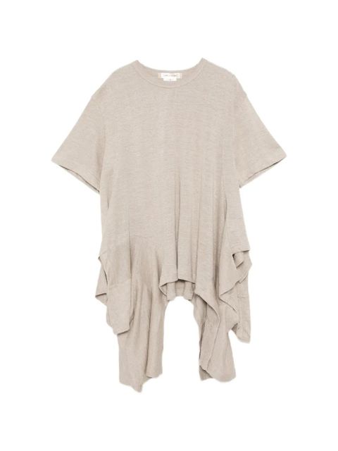 Comme Des Garçons asymmetric draped T-shirt - Neutrals - zdjęcie produktu nr 1