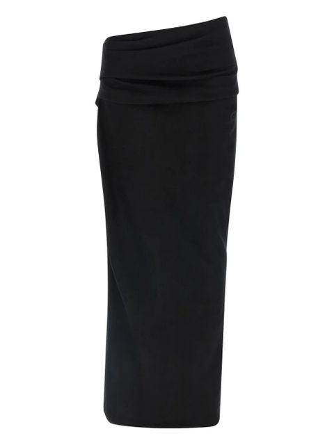 ENTIRE STUDIOS draped rear-split midi skirt - Black - zdjęcie produktu nr 1