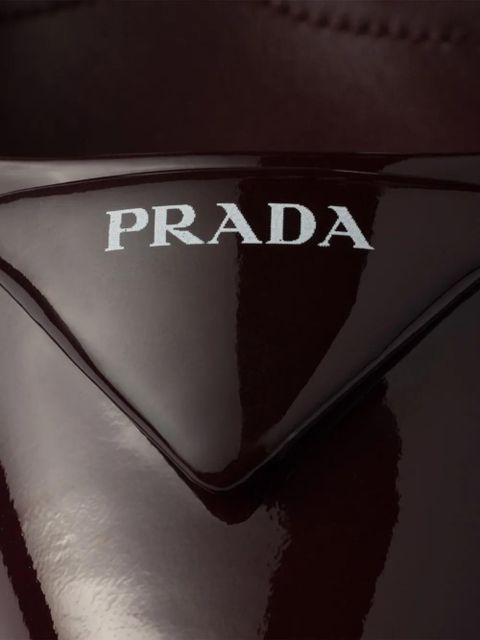 Prada 75mm pointed toe slingback pumps - Brown
