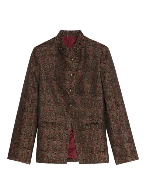 Zadig&Voltaire Verysa paisley-print mandarin-collar blazer - Brown - zdjęcie produktu nr 1