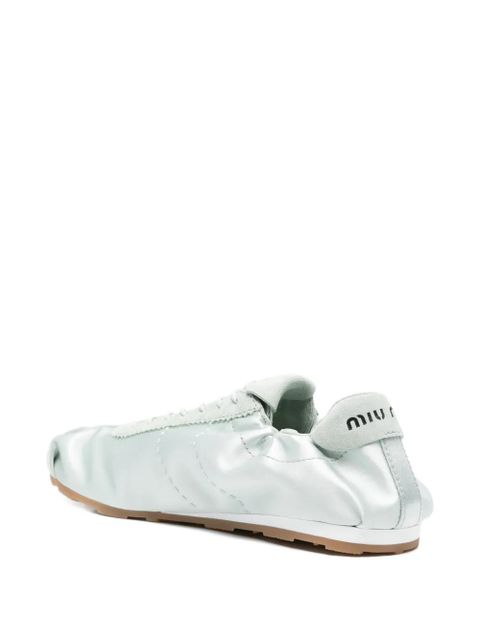 Miu Miu satin low profile sneakers - Green