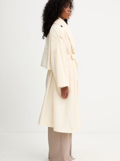 Liviana Conti płaszcz kolor beżowy F5WW44