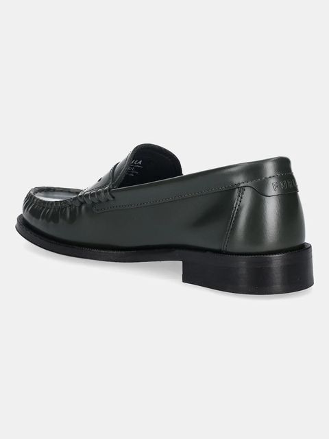 Furla mokasyny skórzane College Loafer damskie kolor zielony na płaskim obcasie YK41FSN T20000 4491S - zdjęcie produktu nr 2