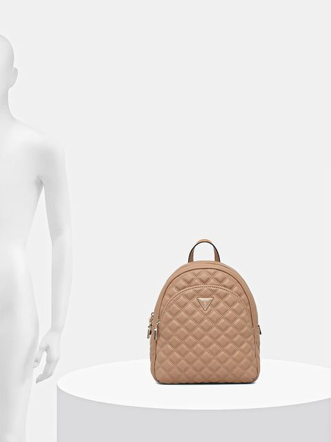 Guess plecak GIULLY damski kolor brązowy mały gładki HWQG96 73320