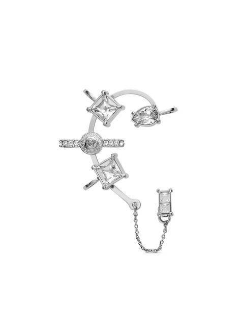 Versace Gianni Ribbon crystal right ear cuff - Silver