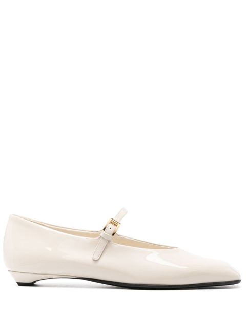 Prada patent-leather ballet flats - Neutrals - zdjęcie produktu nr 1