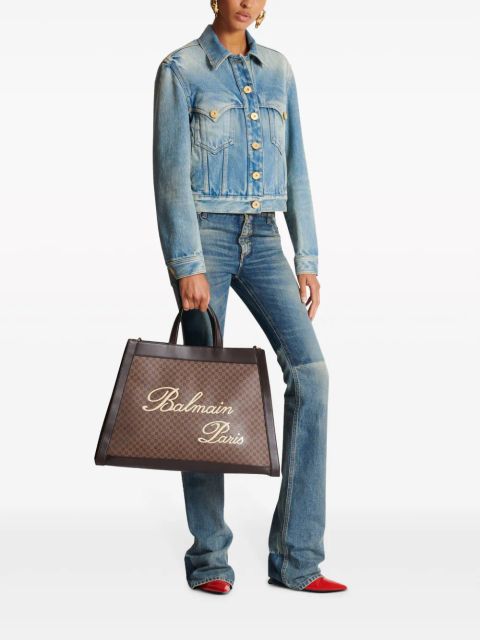 Balmain mini Olivier's Cabas tote bag - Brown