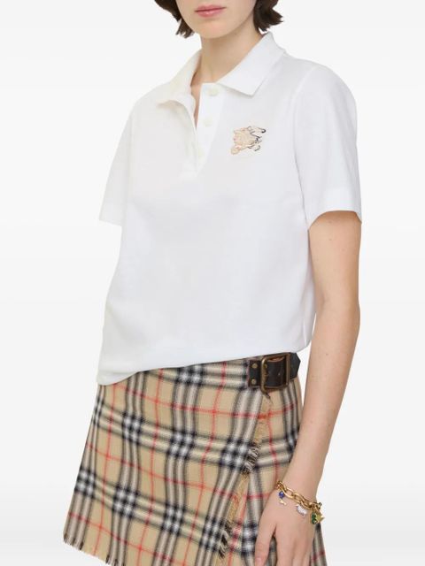 Burberry embroidered-logo polo shirt - White - zdjęcie produktu nr 2