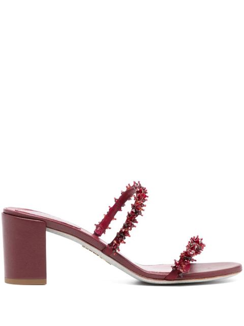 René Caovilla bead embellishment sandals - Red - zdjęcie produktu nr 1