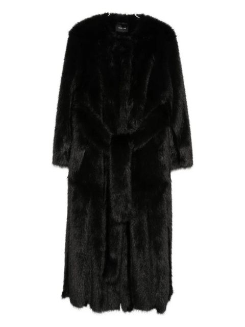 Simone Rocha belted long coat - Black