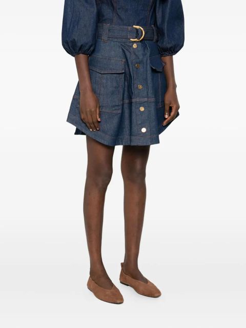 ZIMMERMANN button-fastening cargo skirt - Blue