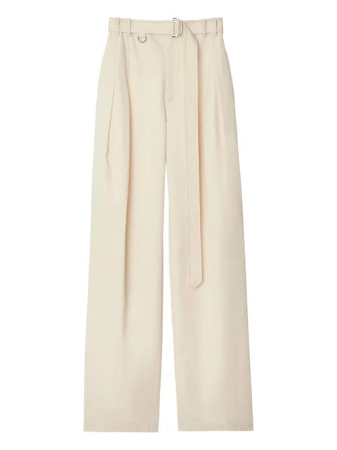Burberry gabardine belted trousers - Neutrals - zdjęcie produktu nr 1
